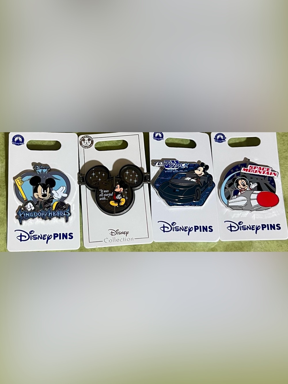 Disney 4 Piece Set Mickey Mouse Pin with Black, Yellow, Red Accents